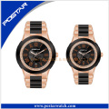Art- und WeiseEdelstahl-Paare Marken-Armbanduhr-klassische Paar-Uhr